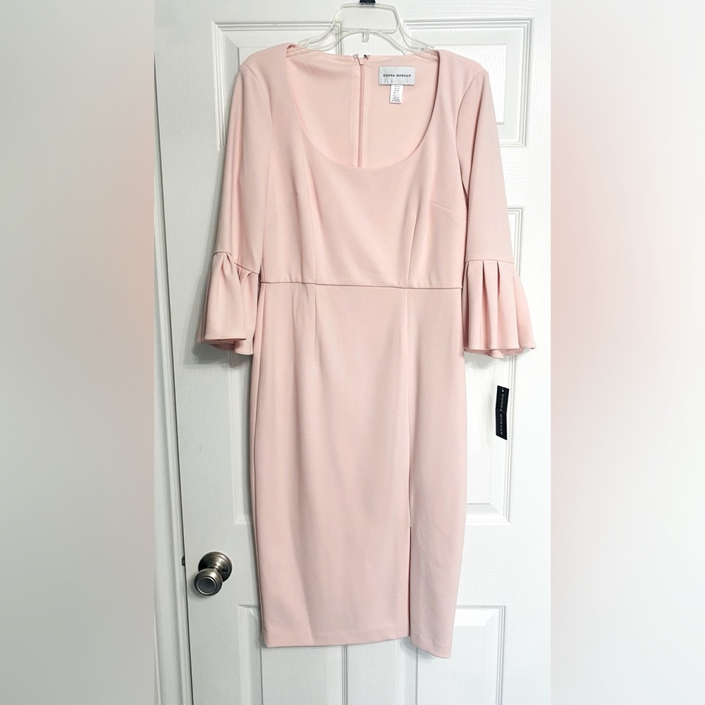 Donna Morgan ruffle cuff sheath dress size 10 (Never worn)